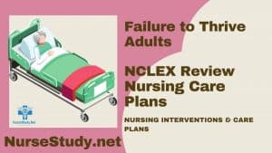 nursing diagnosis for failure to thrive in adults
